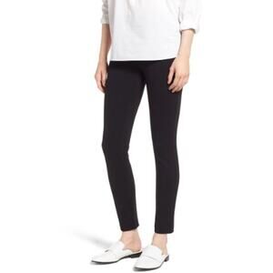 J.CREW Any Day Stretch Ponte Pants Womens Size Medium Petite Black Career Office